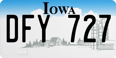 IA license plate DFY727