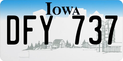 IA license plate DFY737