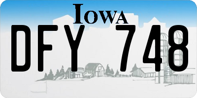 IA license plate DFY748