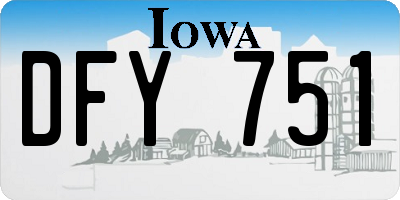 IA license plate DFY751