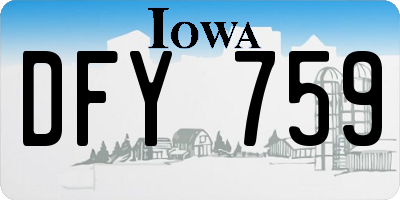 IA license plate DFY759