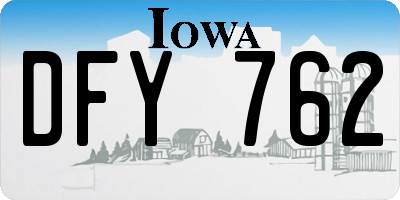 IA license plate DFY762