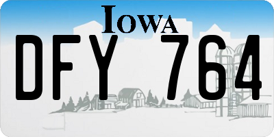 IA license plate DFY764