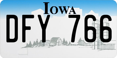 IA license plate DFY766