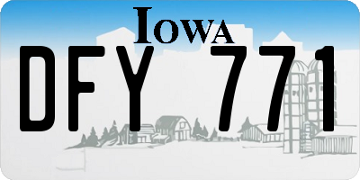 IA license plate DFY771