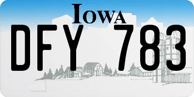 IA license plate DFY783