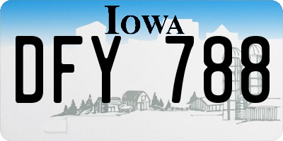 IA license plate DFY788