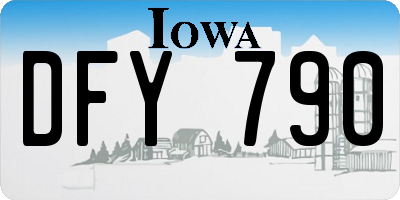 IA license plate DFY790