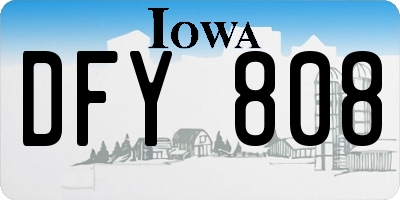 IA license plate DFY808