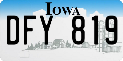 IA license plate DFY819