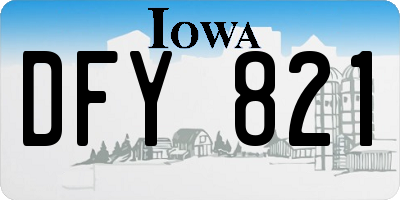 IA license plate DFY821