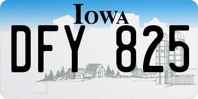 IA license plate DFY825