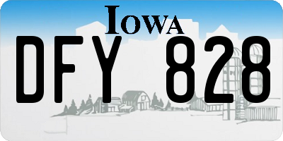 IA license plate DFY828