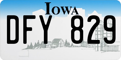 IA license plate DFY829