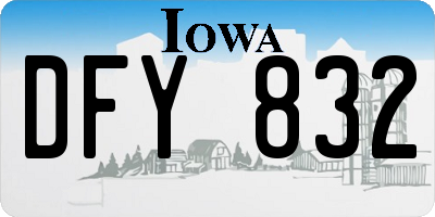 IA license plate DFY832