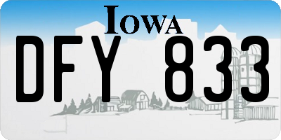 IA license plate DFY833
