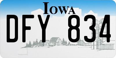 IA license plate DFY834