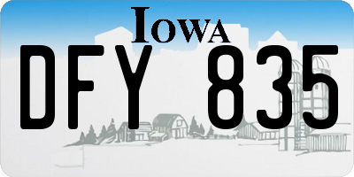 IA license plate DFY835