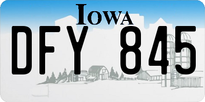 IA license plate DFY845
