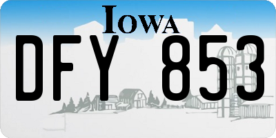 IA license plate DFY853