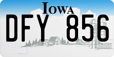 IA license plate DFY856