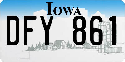 IA license plate DFY861