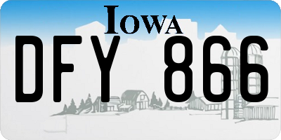 IA license plate DFY866