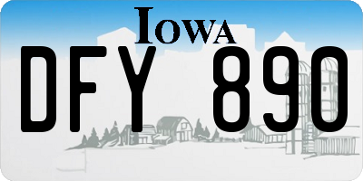 IA license plate DFY890