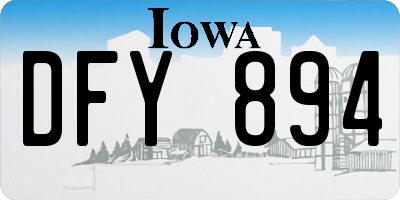 IA license plate DFY894
