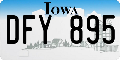 IA license plate DFY895