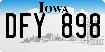 IA license plate DFY898
