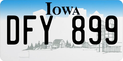 IA license plate DFY899