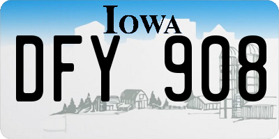 IA license plate DFY908