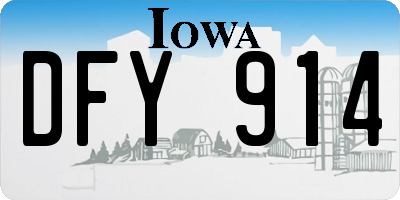 IA license plate DFY914