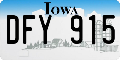 IA license plate DFY915