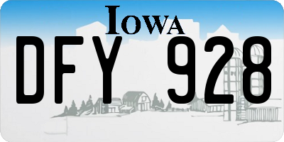 IA license plate DFY928