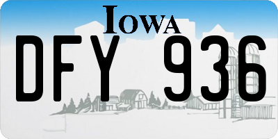 IA license plate DFY936