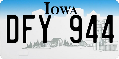 IA license plate DFY944