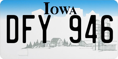 IA license plate DFY946