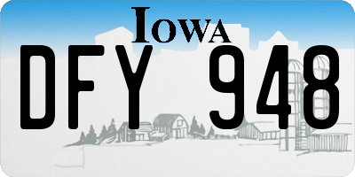 IA license plate DFY948
