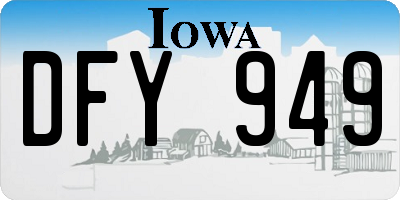 IA license plate DFY949
