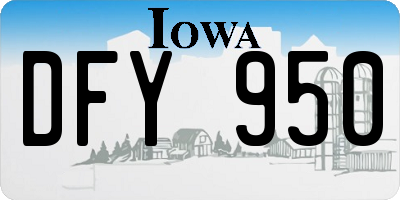 IA license plate DFY950