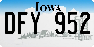 IA license plate DFY952