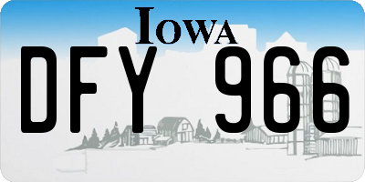 IA license plate DFY966