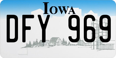 IA license plate DFY969