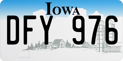 IA license plate DFY976