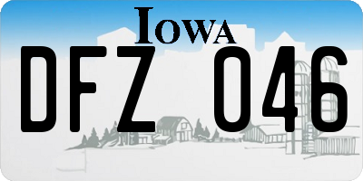 IA license plate DFZ046