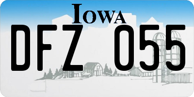 IA license plate DFZ055