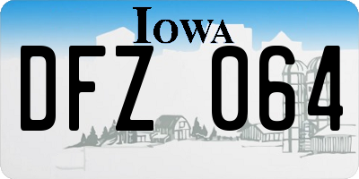IA license plate DFZ064