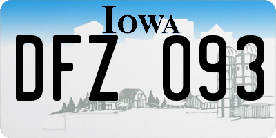 IA license plate DFZ093